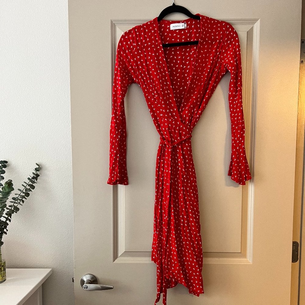 Faithfull The Brand Wrap Dress (Size 4)